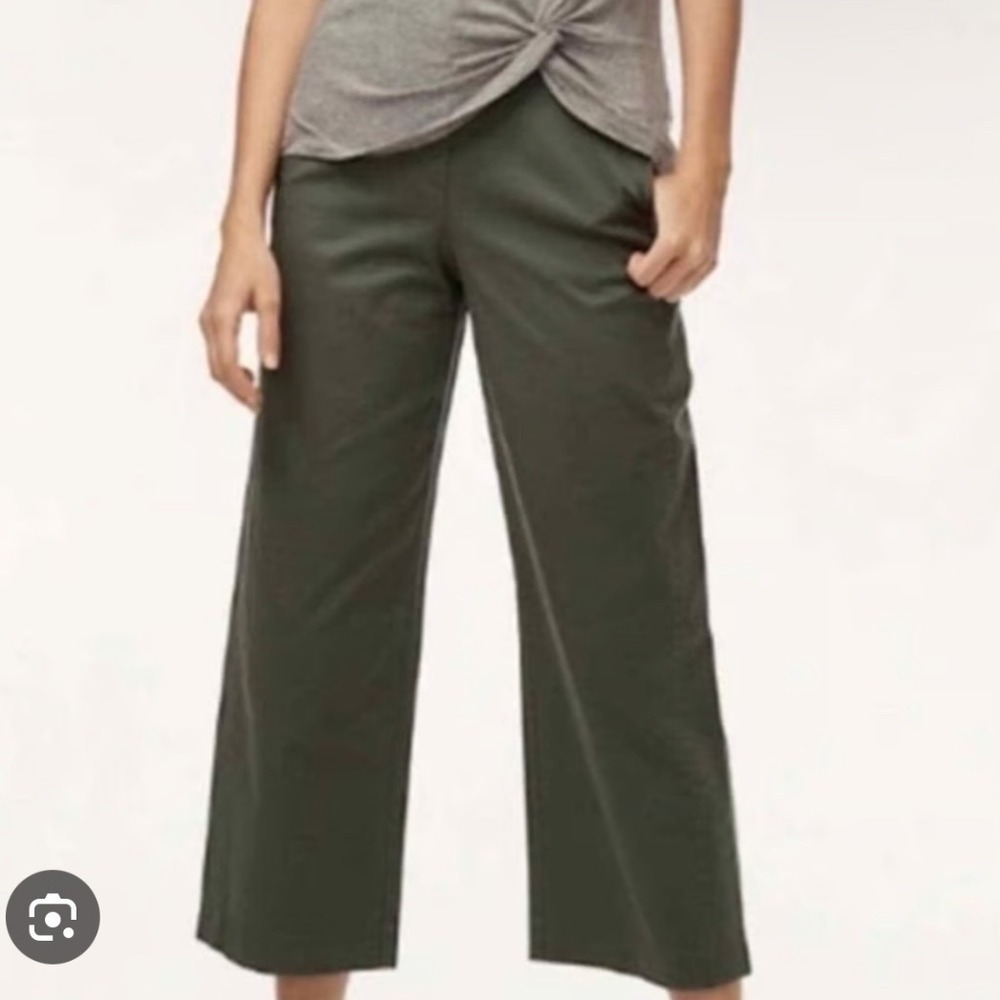 The Group Babafon Wilfred Free Cropped Wide Leg Olive Green Utility Pants size 2